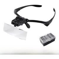 Head magnifier high power HD with light elderly reading newspaper reading maintenance multiple lens magnifier