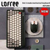 Lofree Wireless 2.4G Bluetooth 3-model Mechanical Keyboard Mouse Set 84-keys for Laptop&Computer IPad Multi-platform Keycap