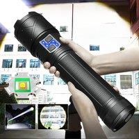 Huge 2025 New Most Powerful LED Flashlight USB Rechargeable Lamp Torch Light Tactical Flashlights