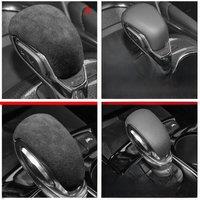 Alcantara Suede Gear Shift Knob Cover Handle Protector Car Accessories Trim For Chevrolet Trailblazer Equinox Malibu XL Seeker