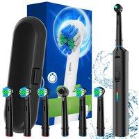 Electric Toothbrush with 6x Brush Heads, 3 Modes Rechargeable Electric Powered Toothbrushes, Oral B