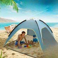 Removable Bottom Big Beach Camping Tent Ventilated Silver-Coated Rainproof Picnic Anti-UV Sunshade