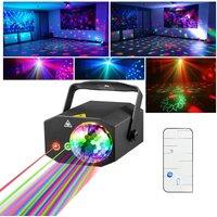 Party Light Dj Disco Ball Light with Pattern Laser Projection and Sound Activation, Colorful Flashing Stage Lighting, Suitable for Party, Indoor Dance, Birthday, Carnival, Karaoke, Christmas, Wedding,