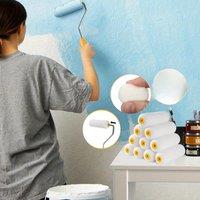 10PCS 100mm Mini White Durable Foam Paint Roller Sleeves Painting Decorating Sponge Rollers Art Sets Painting Supplies
