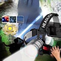 2025 High Lumen Led Sensor lamp 800w With Fluorescence lamp Flashlight Zoom Ip68 Waterproof Lamp For
