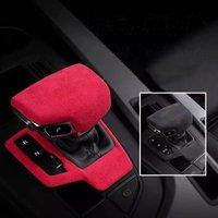 For Audi LHD A4L A5 2017-2024 Q5L 2018-2024 Q7 2016-2019 Alcantara Suede Gear Shift Knob Cover Handle Protector Accessories Trim