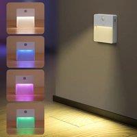 Wireless Night Light, Rechargeable RGB Sensor Wall Lamp, Induction Under Cabinet Lighting, for Closet, Stairs, Corridor, Home De