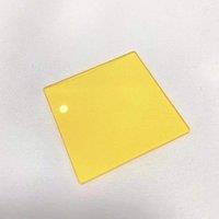 Multiple Sizes 50x50x2mm Square Shape Window 510nm IR Long Pass Yellow Color Optical Filter Glass JB510