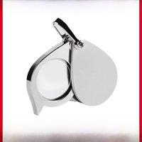 Magnifying Glass Mini folding HD Reading for the elderly portable miniature miniature portable compact keychain for the elderly