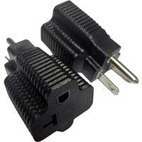 1PCS Black USA Male to Female 3 Prong Power Adapter Plug nema 5-15P to 5-15R 5-20R 6-15R 6-20R power plug socket converter