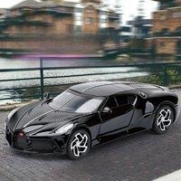 Alloy model sports car, cool lighting and sound effects, exquisite interior, unique decorations for car center console