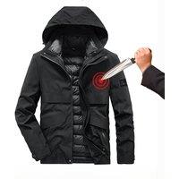Men's Winter Down Inner Tank Self Defense Stab proof Chop proof Jackets with Detachable Two Piece Warm FBI Police Safety Clothin
