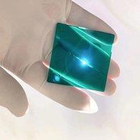 Multiple Size Square Visible 460nm To 680nm Low Pass Light Green Color Otical Glass Type LB1