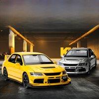 EVO alloy supercar model, unique decorations for car center console, cool desktop ornaments, fun car accessories