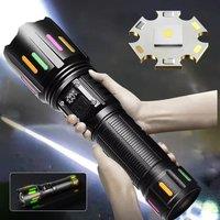 2025 High Power Flashlights Rechargeable Flashlight Tactical Torch Zoom Ultra Powerful Torch 3000M