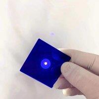 Multiple Sizes 50x50x2mm 365nm UV And IR High Bandpass Filter Violet Blue Optical Glass Type ZB2(UG3)