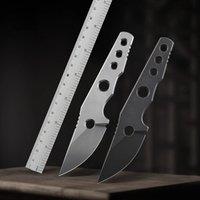 Petrified Fish PFE13 14C28N Blade Stonewashed Handle Fixed Blade Knife with Sheath Survival Cutter Camping Hunting EDC Hand Tool