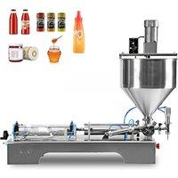2025 New Desktop Liquid Paste Packaging Machine, Single Nozzle Salad Sauce Tomato Sauce Filling Machine With Heating Device