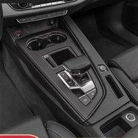 Gear Shift Panel Frame Bezel Cover Auto Parts Modification Leather Protector Trim For Audi A4L 2017-2024 Accessories