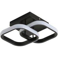 Modern Black LED Ceiling Light,22W Acrylic LED Ceiling Light,2550LM Square Ceiling Light,Cool White 6500K