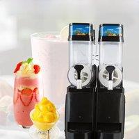 2025 New Commercial Fully Automatic Double Cylinder Smoothie Maker Ice Cooler Juicer Beverage Blender Slushy Maker Machine