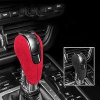 Alcantara Suede Gear Shift Shifter Knob Cover Handle Protector Car Accessories Trim For Porsche Macan Panamera 718 911 Cayenne