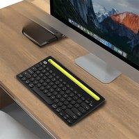 UNSHARKABLE EK3381t Tri-Mode Keyboard Integrated Tablet Stand 2.4G/BT5.0 Compact Membrane Multi-Device PC Mac iPad Gaming Office