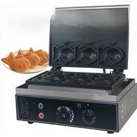 XEOLEO Fish Waffle Machine Taiyaki Machine Fish Waffle Baker 6 Molds Taiyaki Fish Shaped Waffle Pan Maker Machine Non-stick