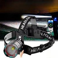 1000000LM Powerful Headlamp 800W Led Sensor Head Flashlight Long Range Headlight Rechargeable Head