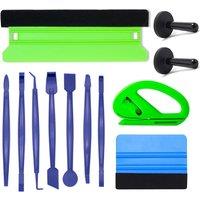 10/12Pcs Car Film Vinyl Wrap Tool Kit Window Tint Felt Squeegee Edge Trimmer Plastic Scraper