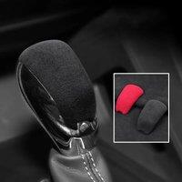 Car Alcantara Suede Shifter Gear Head Handle Shift Knob Cover Trim For Chevrolet Tracker 2019-2021 Interior Accessories