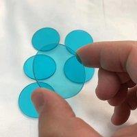 6Pcs Total Size Diameter 37.5mm And 1.5mm Thickness Blue IR Cut Filter Glass For BMPCC 6K Camera