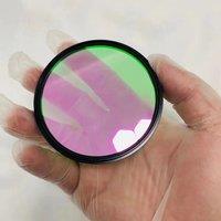 Size 48mm 2 inch With Frame 540nm To 580nm Center 560nm Green Lights Narrow Bandpass Filter Glass