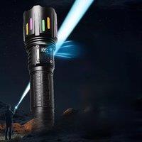 High Strong Power LED Flashlight 2000000LM Tactical Lantern USB Rechargeable Lamp Camping Fishing