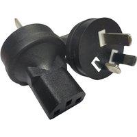 Black AU to IEC320 C13 Power Adapter Plug China Australia New Zealand male to C13 female Power Plug PDU/UPS convert plug 10A