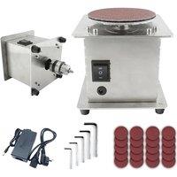 Bench Disc Sander 220V Sanding Roller Electric Edge Sharpener 7 Variable Speed Mini Self-adhesive