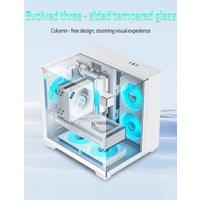 Yeah Magic Cube MATX Desktop Computer Case 3D Sea View Room Glass Side Transparent No Column 240 Water Cooling ATX Power Supply