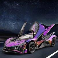 EVO alloy car model, unique decorations of the car center console, exquisite desktop ornaments, fun accessories
