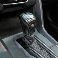 Trim For Honda Civic 2016 2017 2018 2019 2020 2021 Carbon Fiber ABS Gear Shift Knob Lever Cover Car Interior Accessories Auto