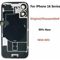 Original Disassembled Back Glass Cover for iPhone 16 Pro Max 16 Plus, with NFC Wireless Charger Assembly Replacement, 99% New
