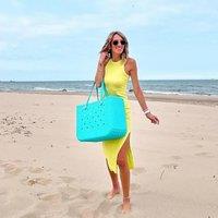 Beach Bogg Bag Rubber Tote Bag Waterproof TravelBag for Women Washable ToteBag Handbag for Sports