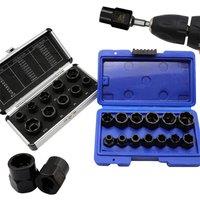 3/8 Hexagonal screw broken socket removal tool set, nut extractor, bolt screw incomplete and sliding tooth extractor