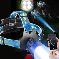 Super LED Powerful Headlamp Head Flashlight 18650 Rechargeable Head Lantern Long Range 1500M Fishing