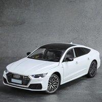 A7 alloy model sedan, cool lighting and sound effects, exquisite interior, unique decorations for the car center console
