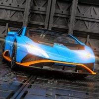 Alloy model sports car, cool lighting and sound effects, exquisite interior, unique decorations for car center console