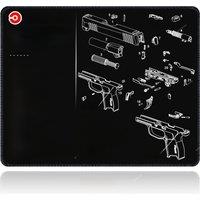 EXCO Gun Cleaning Mouse Pad Small Gaming Office Mousepad with Stitched Edge Non-Slip Rubber Base for Hellcat SIG Beretta 92F