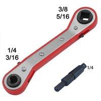 1/4-3/8 3/16-5/16 Square Compressor Ratchet Wrench For Air Conditioning With Condenser Valve And