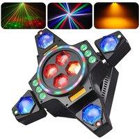 Stage DJ Party Lazer Light 100W 6IN1 Effect Bee Eye Moving Head Lights LED Strobe Light DMX Sound Activated Wash Light For Disco