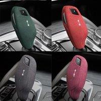 Alcantara Suede Protector Gear Shift Knob Cover Lever Stick Head Car Accessories For BMW LHD 5 Series 6 Series GT 7 Series X3 X4