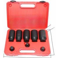 8pcs 1/2 Cr-Mo12 Angle Spline Socket Heavy-duty Tool 30-32-34-35-36mm H14-17-19 Pneumatic Impact Socket Set Mechanical Workshop